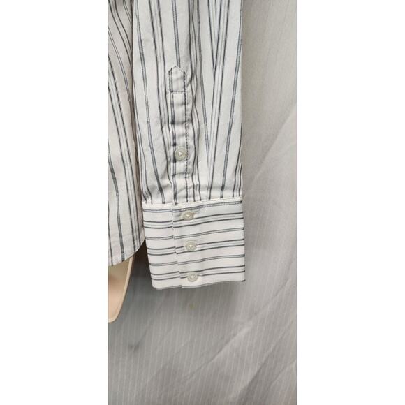Express Design Long Sleeve Striped Black/White Shirt Size Small - Picture 6 of 7